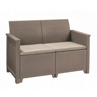 Keter Set zahradní s úložným stolem Elodie 2, cappuccino/písková